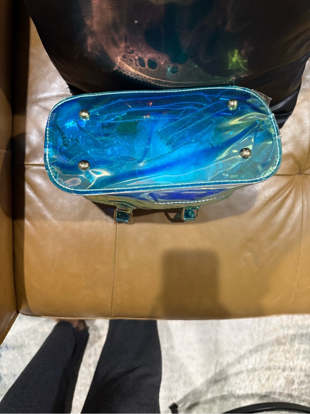 Iridescent Holographic Dome Satchel - Multicolor - Picture 5 of 6